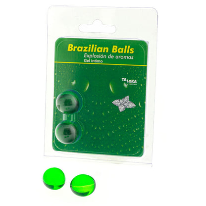 TALOKA - 2 BOLAS BRASILEÑAS DE GEL ÍNTIMO DE MENTA