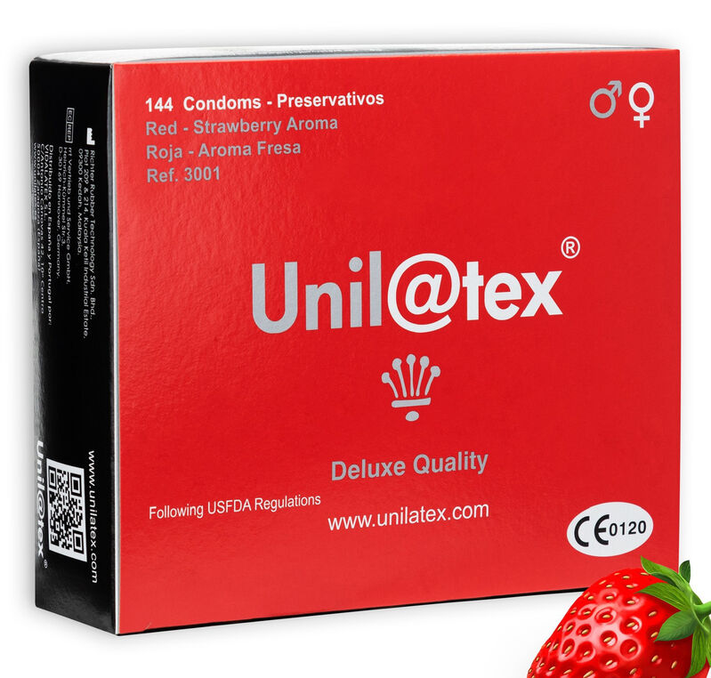 UNILATEX - RED / STRAWBERRY PRESERVATIVES 144 UNITS