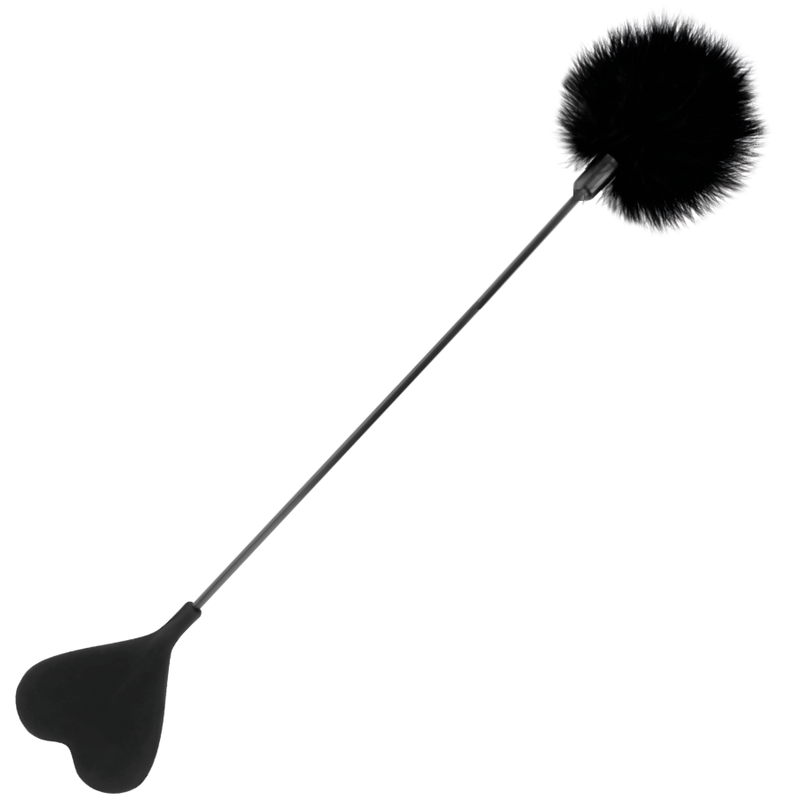 OBSCURITÉ - FOUET EN PLUMES NOIRES AMOUR 40 CM