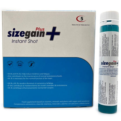 500 COSMETICS -SIZEGAIN PLUS INSTANT SHOT MALE ENERGIZER 5 UNITS