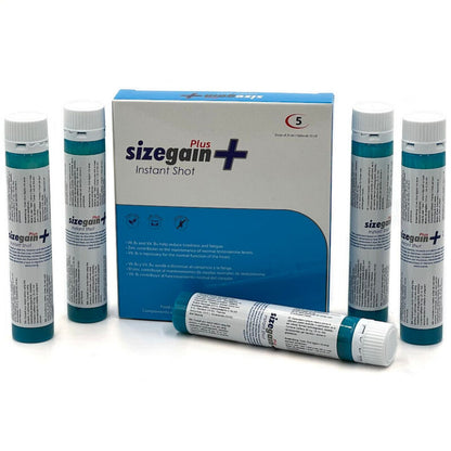 500 COSMETICS -SIZEGAIN PLUS INSTANT SHOT MALE ENERGIZER 5 UNITS