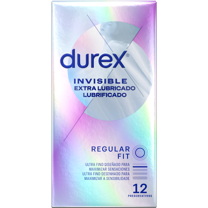 DUREX - INVISIBLE EXTRA LUBRICATED 12 UNITS