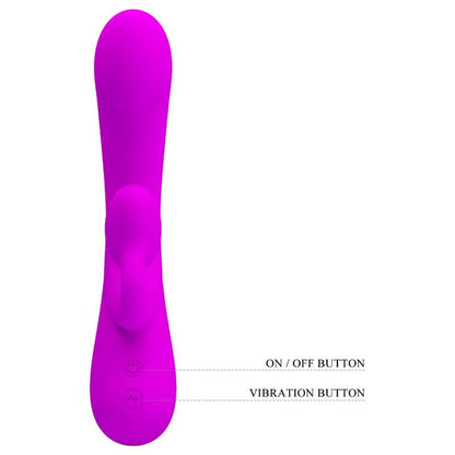PRETTY LOVE - SINCERE SILICONE CLITORAL VIBRATOR AND SUCKER PURPLE