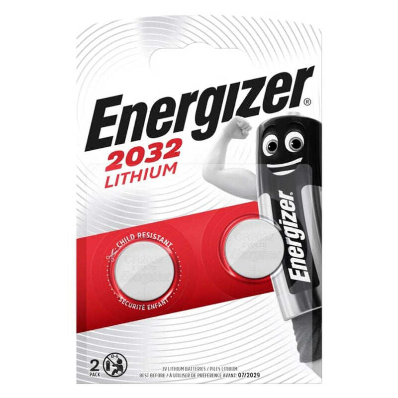 ENERGIZER - BATTERY LITHIUM BUTTON CR2032 3V 2 UNIT