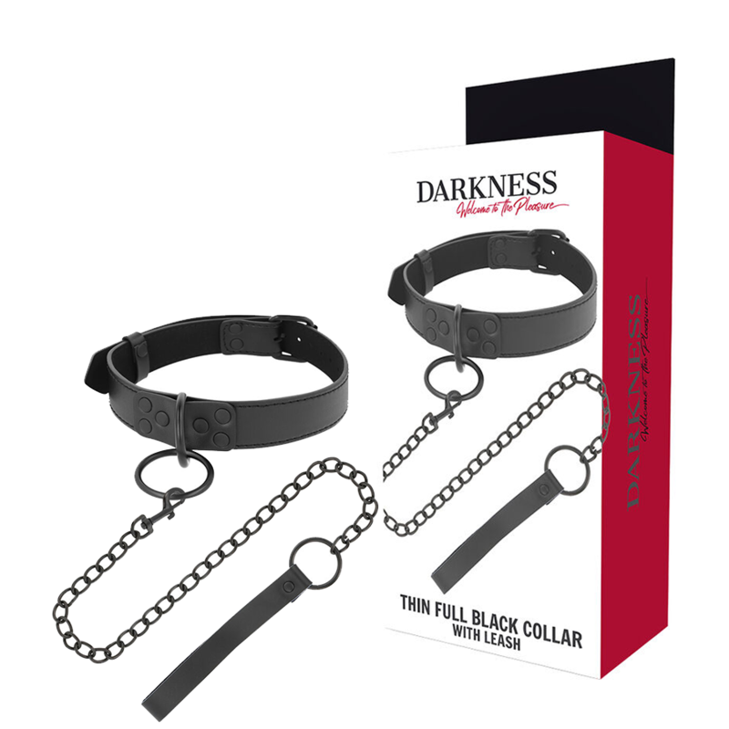 TÉNÈBRES - COLLIER NOIR AVEC CHAÎNE