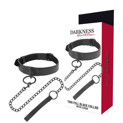 TÉNÈBRES - COLLIER NOIR AVEC CHAÎNE