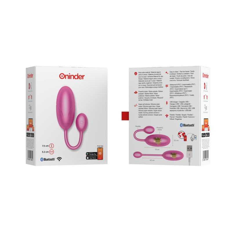 ONINDER - TOKYO VIBRATING EGG 7.5 X 3.2 CM FREE APP