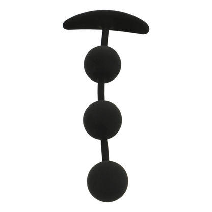 NOIR&ARGENT - CHAPELET HARRY ANAL 3 SPHÈRES SILICONE 14 CM