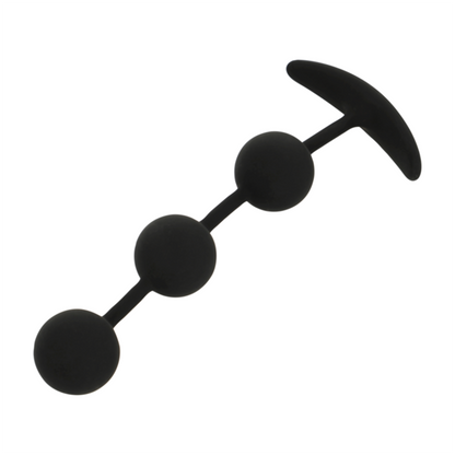 NOIR&ARGENT - CHAPELET HARRY ANAL 3 SPHÈRES SILICONE 14 CM
