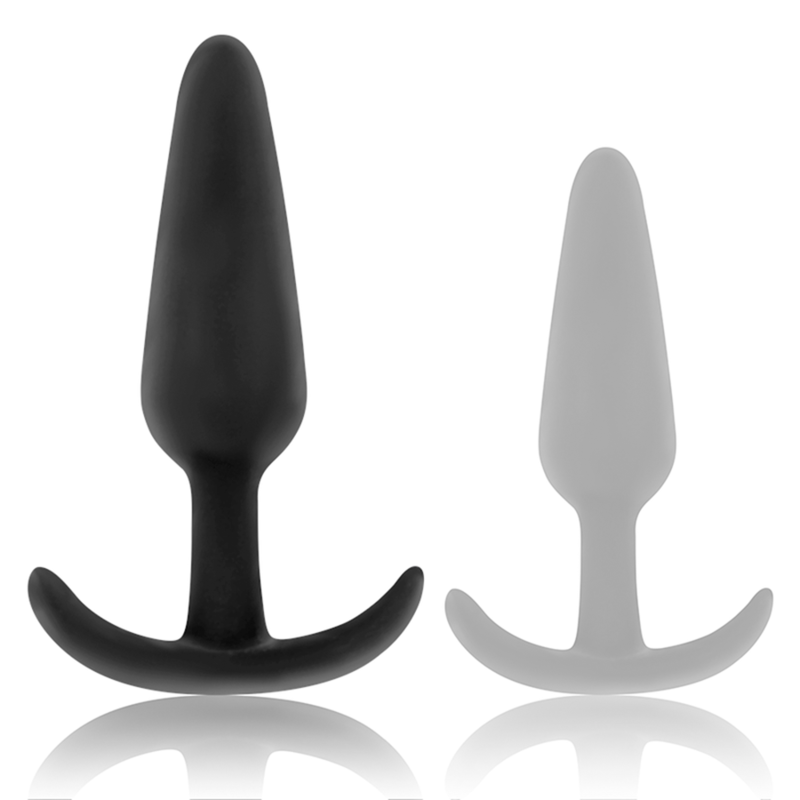 BLACK&SILVER - PLUG ANAL EN SILICONE KAEL AVEC MANCHE MOYEN