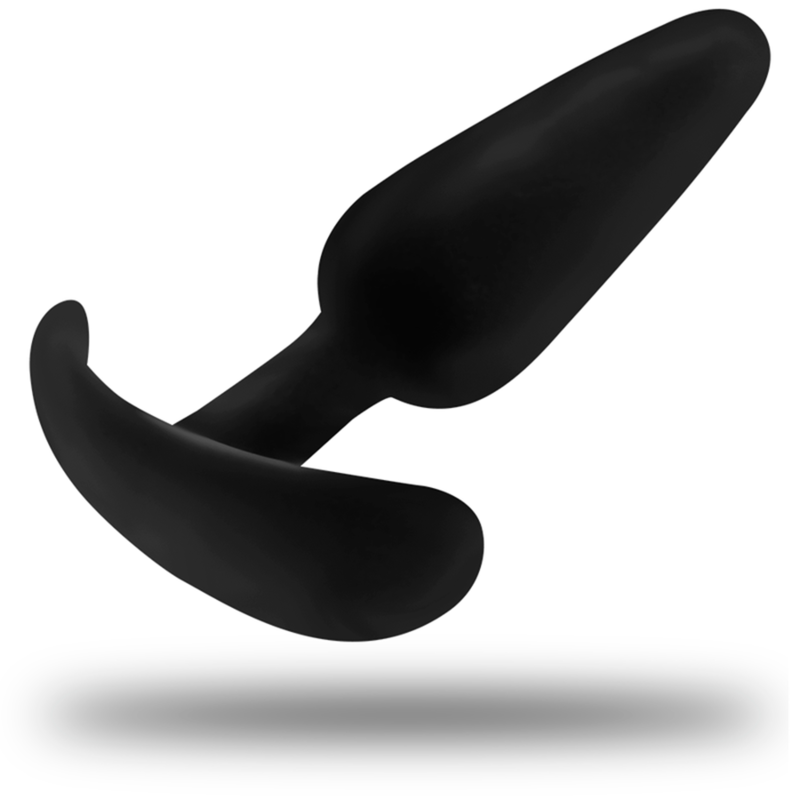 BLACK&SILVER - PLUG ANAL EN SILICONE KAEL AVEC MANCHE MOYEN
