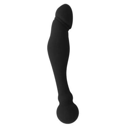 NEGRO Y PLATA - DILDO ESTIMULADOR KARL G-POINT 18 CM