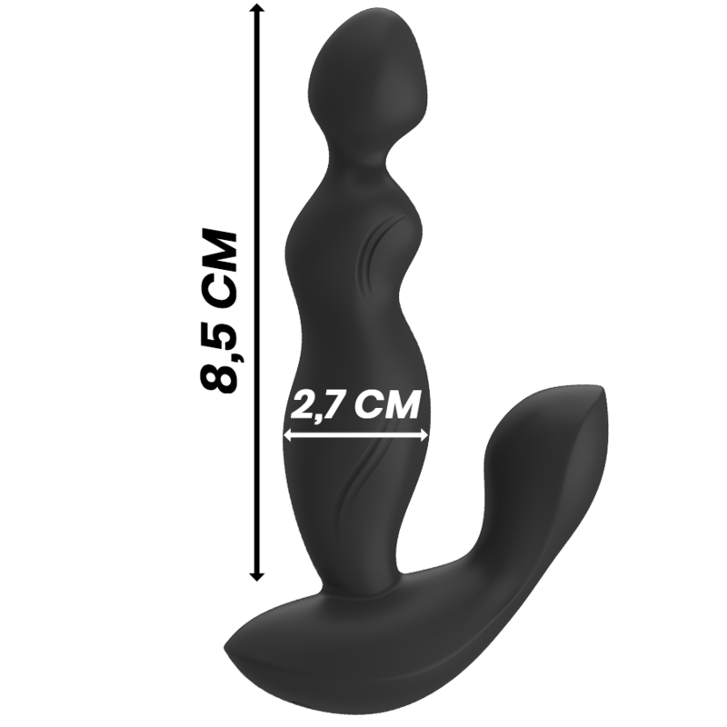 NEGRO Y PLATA - TAPÓN ANAL CORA DE SILICONA CON CONTROL REMOTO