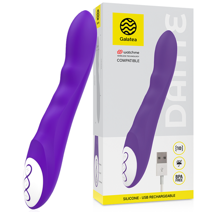 GALATEA - VIBRADOR DANTE PÚRPURA + CONTROL REMOTO WATCHME