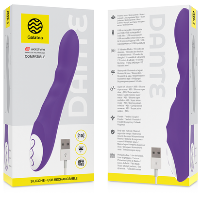 GALATEA - VIBRADOR DANTE PÚRPURA + CONTROL REMOTO WATCHME