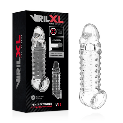 VIRILXL - ALLONGEUR DE PÉNIS ET GAINE V11 TRANSPARENTE