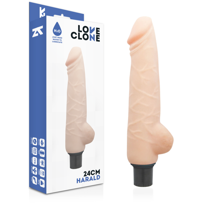 LOVECLONE - VIBRADOR AUTO LUBRICANTE HARALD 24 CM -Ø- 4 CM