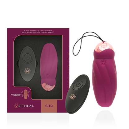 RITHUAL - SITA ŒUF TÉLÉCOMMANDE ROTATION PERLES + VIBRATION