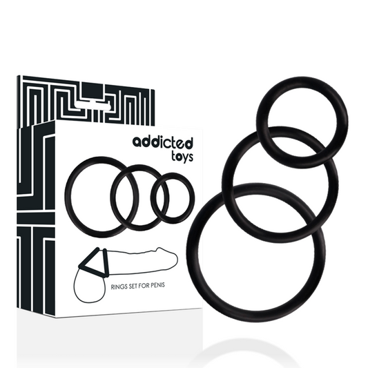 ADDICTED TOYS - ANNEAUX POUR PÉNIS NOIR