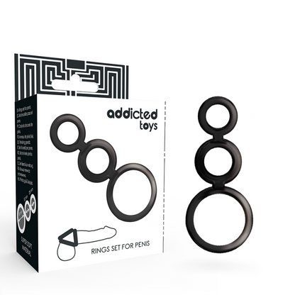 ADDICTED TOYS - RINGE SET FÜR PENIS - GERÄUCHERT