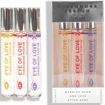 EYE OF LOVE – EOL PHR PARFUM 10 ML SET/3 – MORGENGLÜHEN, EINE LIEBE, NACH DUNKELHEIT