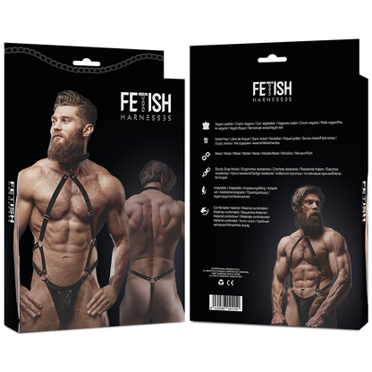 ACTITUD SUMISA FETICHE - ARNÉS TIPO JOCKSTRAP DE ECO-CUERO PARA HOMBRE