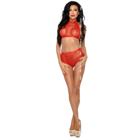 ME-SEDUCE - MONA SET RED L/XL