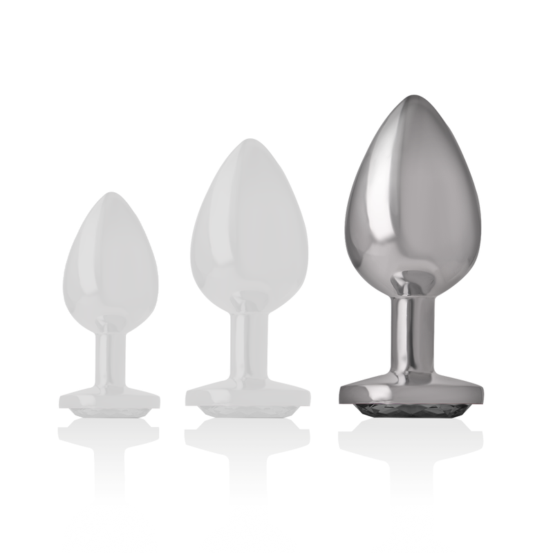 INTENSE - ANAL PLUG METAL ALUMINIO CORAZÓN BLANCO TALLA L