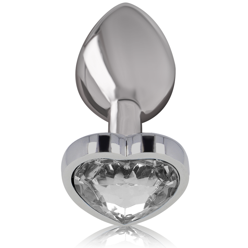 INTENSE - ANAL PLUG METAL ALUMINIO CORAZÓN BLANCO TALLA L