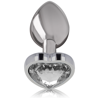 INTENSE - ANAL PLUG METAL ALUMINIO CORAZÓN BLANCO TALLA L
