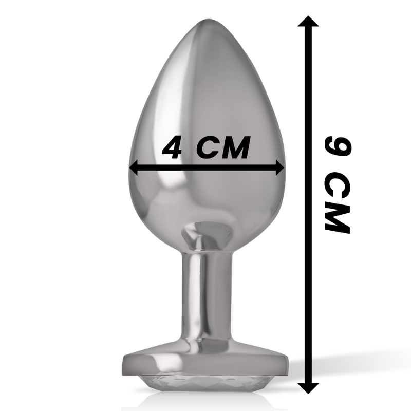 INTENSE - ANAL PLUG METAL ALUMINIO CORAZÓN BLANCO TALLA L