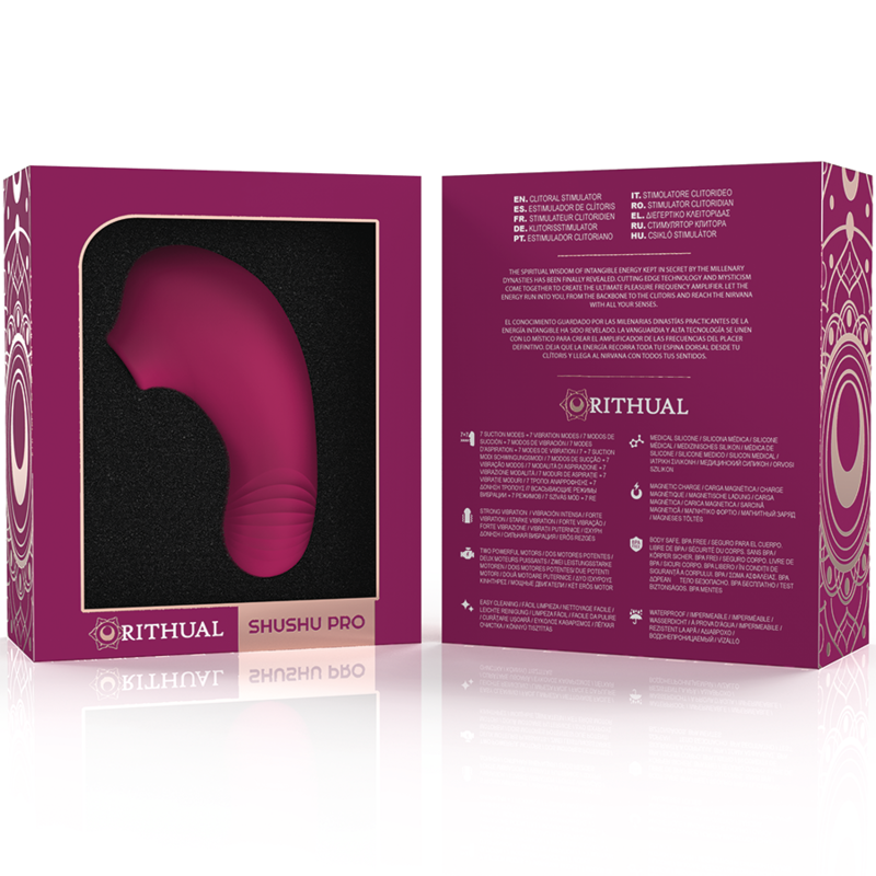 RITHUAL - STIMULATEUR CLITORIDIEN DE POCHE SHUSHU PRO 2 MOTEURS PUISSANTS ORCHIDÉE