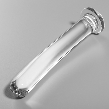 SÉRIE NEBULA D'IBIZA - GODEMICHET MODÈLE 8 EN VERRE BOROSILICATE TRANSPARENT 14,5 CM -O- 2 CM