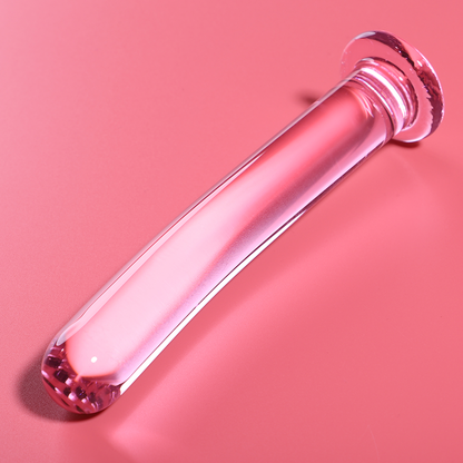 SÉRIE NEBULA D'IBIZA - GODEMICHET MODÈLE 8 EN VERRE BOROSILICATE TRANSPARENT 14,5 CM -O- 2 CM