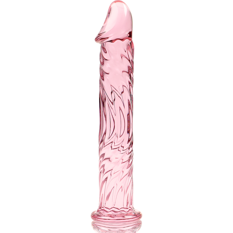 SERIE NEBULA DE IBIZA - MODELO 12 DILDO DE VIDRIO BOROSILICATO TRANSPARENTE 17 CM -Ø- 3,5 CM