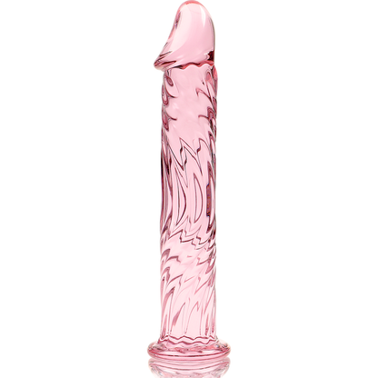 SERIE NEBULA DE IBIZA - MODELO 12 DILDO DE VIDRIO BOROSILICATO TRANSPARENTE 17 CM -Ø- 3,5 CM