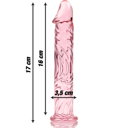 NEBULA SERIES BY IBIZA - MODEL 12 DILDO BOROSILICATE GLASS CLEAR 17 CM -O- 3.5 CM