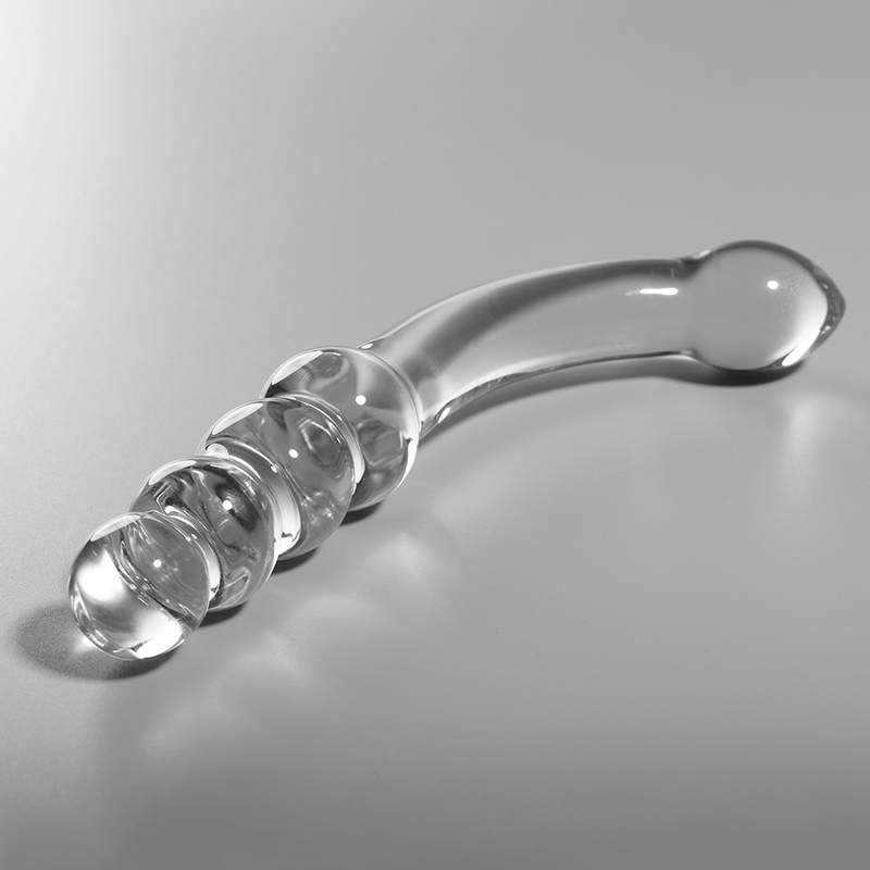 SERIE NEBULA DE IBIZA - MODELO 14 DILDO DE VIDRIO BOROSILICATO TRANSPARENTE 18,5 CM -Ø- 3 CM