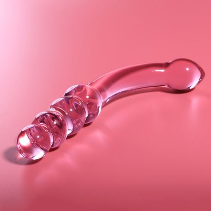 SERIE NEBULA DE IBIZA - MODELO 14 DILDO DE VIDRIO BOROSILICATO TRANSPARENTE 18,5 CM -Ø- 3 CM