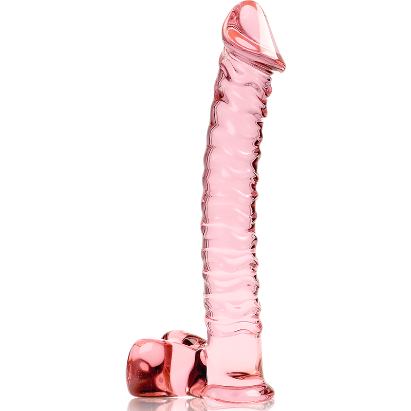 SERIE NEBULA DE IBIZA - MODELO 23 DILDO DE VIDRIO DE BOROSILICATO TRANSPARENTE 21,5 CM -O- 4 CM