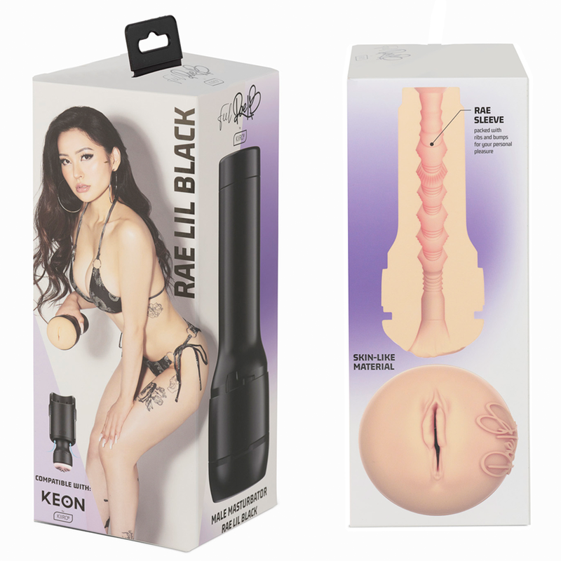 KIIROO - KEON + FEEL RAE LIL MASTURBATOR + SCHMIERMITTEL IN AQUA-QUALITÄT 50 ML 