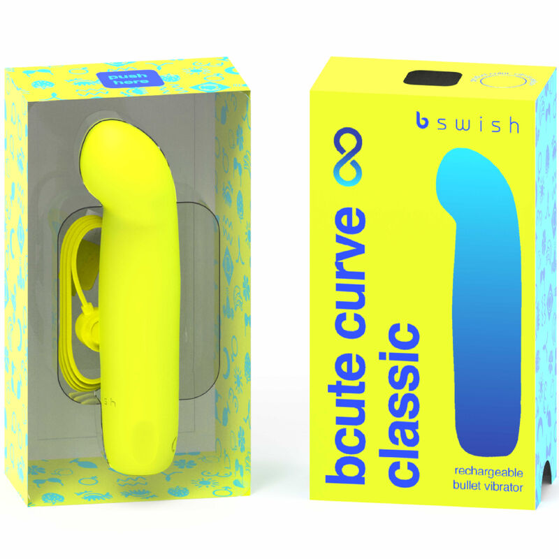 B SWISH - BCUTE CURVE INFINITE CLASSIQUE VIBREUR EN SILICONE RECHARGEABLE JAUNE