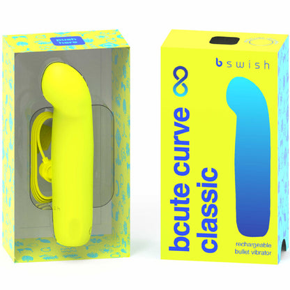 B SWISH - BCUTE CURVE INFINITE CLASSIQUE VIBREUR EN SILICONE RECHARGEABLE JAUNE