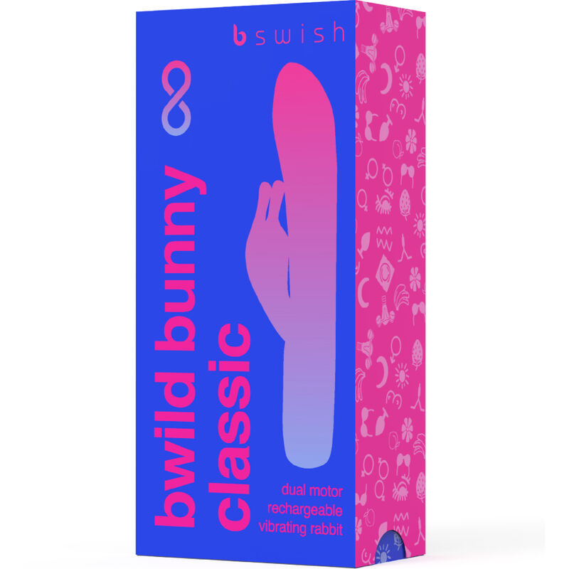 B SWISH - VIBREUR RECHARGEABLE CLASSIQUE BWILD BUNNY INFINITE EN SILICONE BLEU