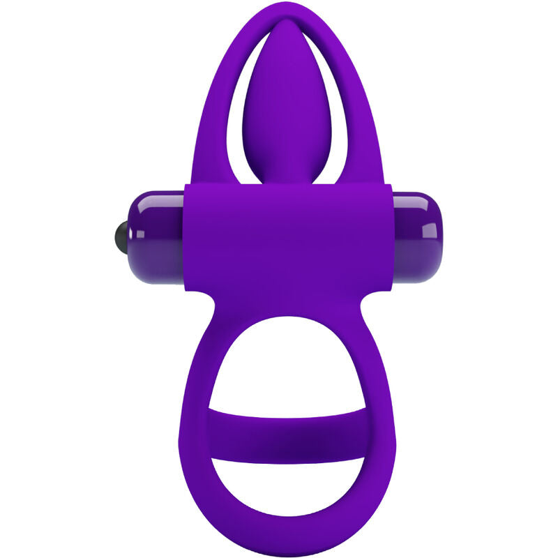 PRETTY LOVE - ANNEAU VIBRATEUR 10 VIBRATIONS SILICONE VIOLET