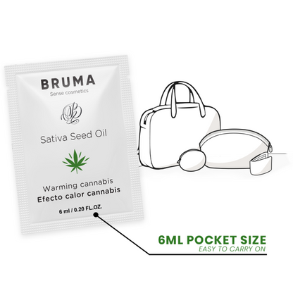 BRUMA - SATIVA SEED OIL SLIDING GEL WARMING CANNABIS FLAVOR 6 ML