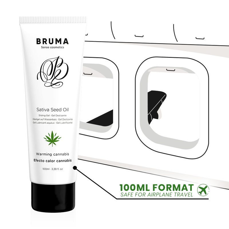 BRUMA - SATIVA SEED OIL SLIDING GEL WARMING CANNABIS FLAVOR 100 ML