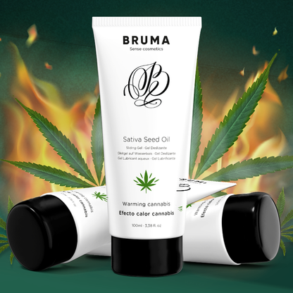 BRUMA - SATIVA SEED OIL SLIDING GEL WARMING CANNABIS FLAVOR 100 ML