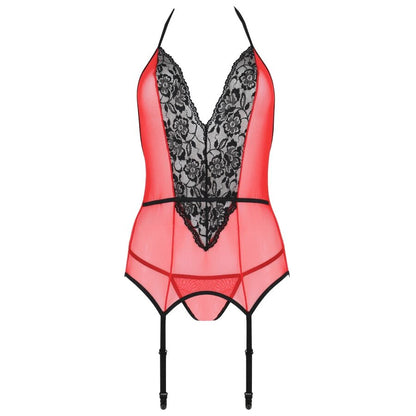 PASSION - PEONIA CORSET EROTIC LINE RED L/XL
