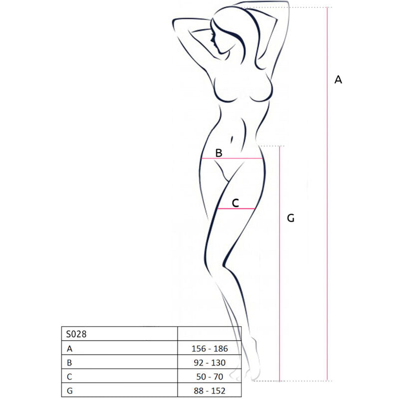 PASSION - S028 TIGHTS WITH GARTER
